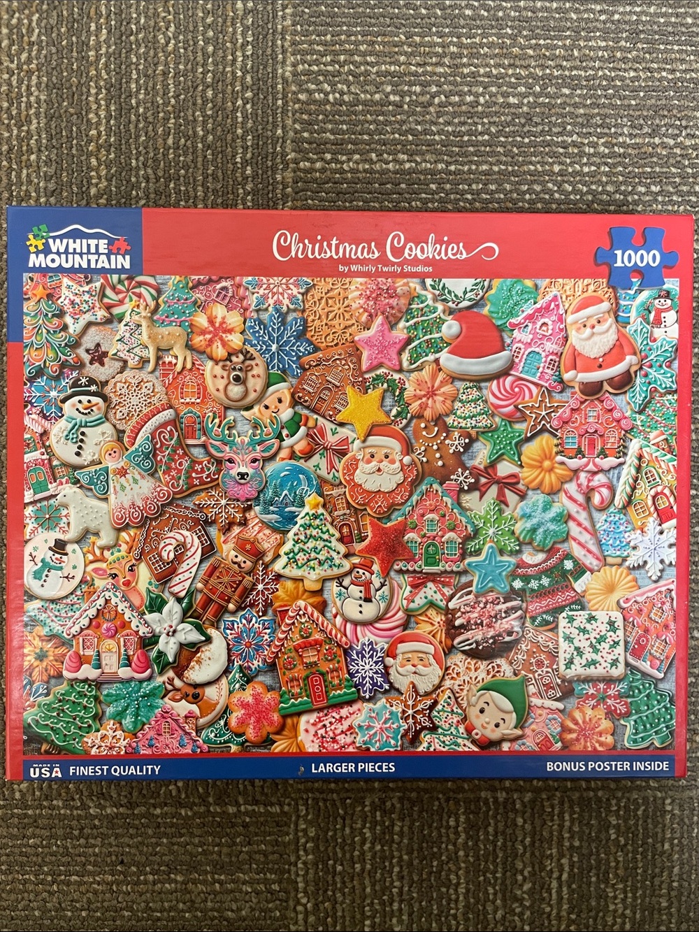 White Mountain “Christmas Cookies” 1000-Piece Puzzle 🧩